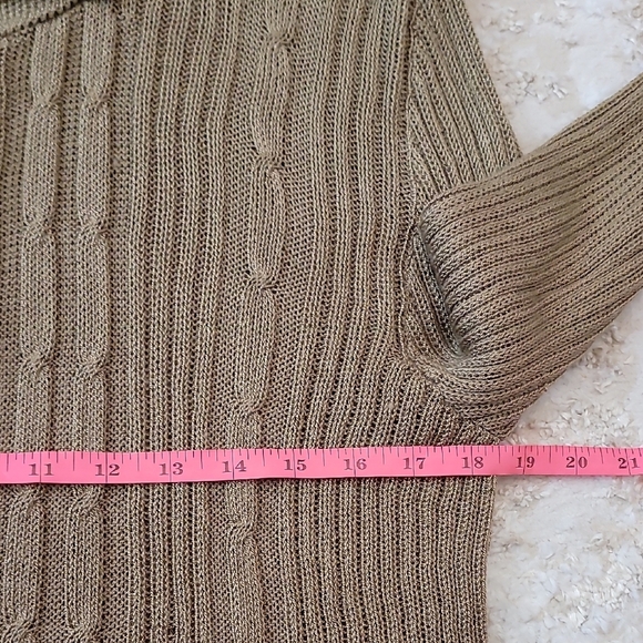 Vintage Crochet Chunky Knit Women Cardigan Size S Brown Button Up Cottage Preppy - Picture 9 of 12